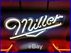 (VTG) miller high life beer girl on the moon bar back neon light up sign rare