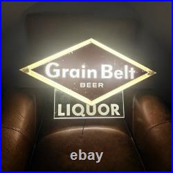 Very Rare VTG Diamond Grain Belt Beer Bar Lighted Neon Sign VHTF LIQUOR Placard