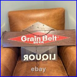 Very Rare VTG Diamond Grain Belt Beer Bar Lighted Neon Sign VHTF LIQUOR Placard
