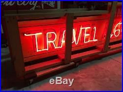 VinTagE Original UNIVERSAL TRAVEL AGENCY Double Sided NEON Sign OLD AnTiQue
