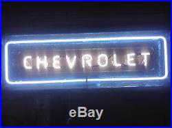 VinTage Original CHEVROLET Chevy Truck Pickup NEON TAILGATE Sign gas oil GM Van