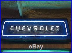VinTage Original CHEVROLET Chevy Truck Pickup NEON TAILGATE Sign gas oil GM Van