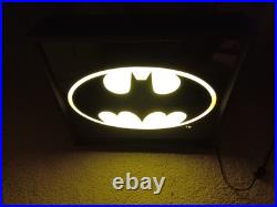 VintageDC ComicsBatman InsigniaNeon Wall SignWorking Damage On Top