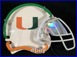 Vintage 11 University of Miami Hurricanes Football Helmet Neon Light Wall Sign