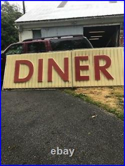 Vintage 15 foot Original 2 sided neon DINER Restaurant sign local pickup PA