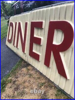 Vintage 15 foot Original 2 sided neon DINER Restaurant sign local pickup PA