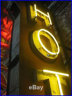 Vintage 1920's Neon HOTEL 10ft. Tall Historical sign SUPER RARE! 2-sided