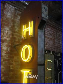 Vintage 1920's Neon HOTEL 10ft. Tall Historical sign SUPER RARE! 2-sided