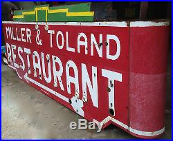 Vintage 1930s NEON RESTAURANT SIGN, Large 96 x 36 DECO Double-Sided Antique