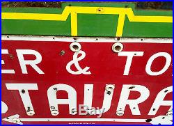 Vintage 1930s NEON RESTAURANT SIGN, Large 96 x 36 DECO Double-Sided Antique