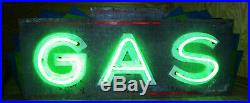 Vintage 1930s Neon Gas Sign from the Lincoln Highway ART DECO GHOST SIGN