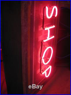 Vintage 1940's BEAUTY SHOP Antique Double Sided Neon Sign / All Original