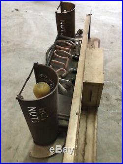 Vintage 1940's Double Kay Hot Nuts Neon Sign Shelf Old Copper