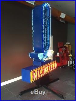 Vintage 1940's Richfield NEON Sign Double Sided, 10 Foot, Motorized