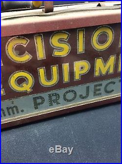 Vintage 1940s Ampro Precision Equipment Neon Sign Advertising Panellit