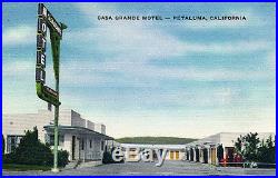 Vintage 1950's Casa Grande Motel Roadside Motor Court Neon Sign