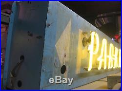 Vintage 1950's PARKING Neon Sign / Antique Collectible Garage / Auto