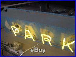 Vintage 1950's PARKING Neon Sign / Antique Collectible Garage / Auto