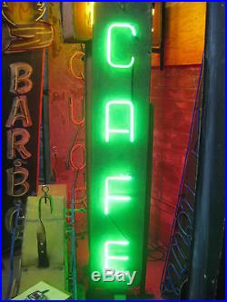 Vintage 1950's Vertical CAFE Antique Neon Sign / Superb
