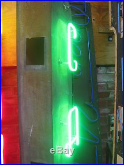 Vintage 1950's Vertical CAFE Antique Neon Sign / Superb