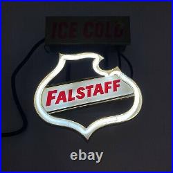 Vintage 1950s Falstaff beer Neon light up bar sign game room man cave