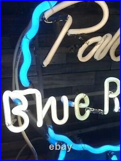 Vintage 1950s Pabst Blue Ribbon Beer Neon Light Advertising Sign Bar Window