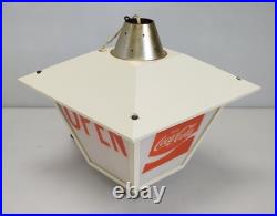 Vintage 1960's Enjoy COCA-COLA Open Lantern Light Rotating Hanging Display Sign
