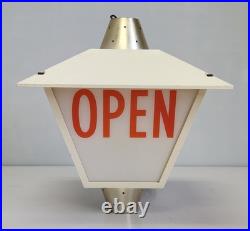 Vintage 1960's Enjoy COCA-COLA Open Lantern Light Rotating Hanging Display Sign