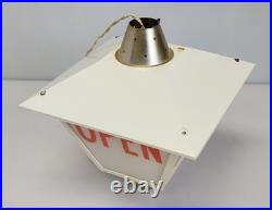 Vintage 1960's Enjoy COCA-COLA Open Lantern Light Rotating Hanging Display Sign
