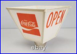 Vintage 1960's Enjoy COCA-COLA Open Lantern Light Rotating Hanging Display Sign