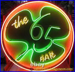 Vintage 1960's Neon THE 65 BAR sign 2-sided / Two neon IRISH NICE
