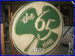 Vintage 1960's Neon THE 65 BAR sign 2-sided / Two neon IRISH NICE