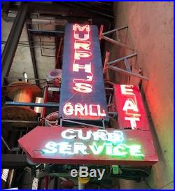 Vintage 1960s MURPHs Grill, Antique Neon Sign / Large 2-Sided, Anderson SC