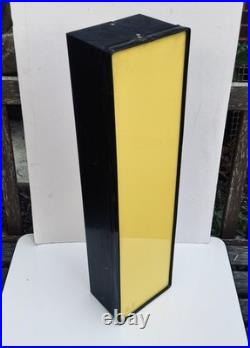 Vintage 1960s Metal Large Neon Yellow Letter I 26.5X7X4.5 Light Box Only