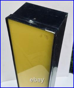 Vintage 1960s Metal Large Neon Yellow Letter I 26.5X7X4.5 Light Box Only