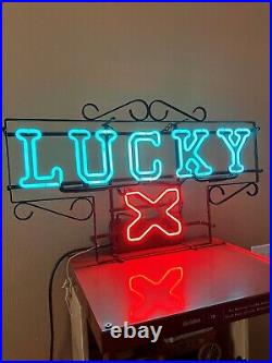 Vintage 1968 Original Lucky X Neon Sign Excellent Condition