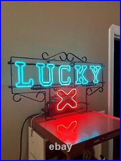 Vintage 1968 Original Lucky X Neon Sign Excellent Condition