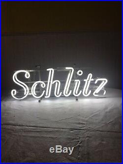 Vintage 1968 Schlitz Beer Neon Sign Bar Advertising Milwaukee Wisconsin Rare