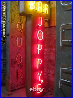 Vintage 1970's JOPPY'S BAR Antique Two-Sided Neon Sign