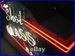 Vintage 1970's THE SHOT GLASS BAR Neon sign Beautiful Design / Great Art piece