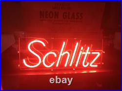 Vintage 1977 Schlitz Beer Neon Sign Bar Advertising Milwaukee Wisconsin Rare