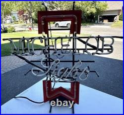 Vintage 1978 Michelob Light Beer Red Ribbon Neon Light Sign Works Well