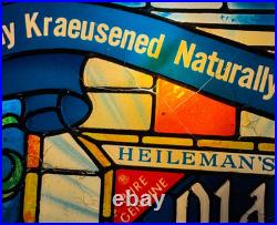 Vintage 1979 Heileman's Old Style Beer Tiffany Style Light Up Sign Tested READ