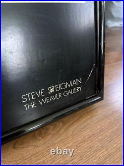Vintage 1979 Steve Steigman Blown Away Framed Red Neon Illuminated Poster