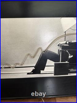 Vintage 1979 Steve Steigman Blown Away Framed Red Neon Illuminated Poster