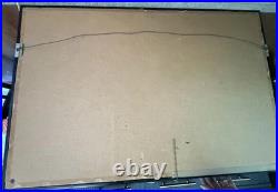 Vintage 1979 Steve Steigman Blown Away Framed Red Neon Illuminated Poster