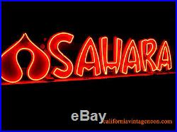 Vintage 1980's SAHARA Neon ANTIQUE sign Miniature Las Vegas Deco / collectable