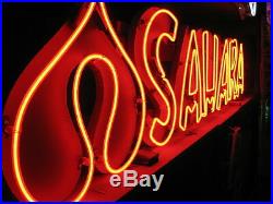 Vintage 1980's SAHARA Neon ANTIQUE sign Miniature Las Vegas Deco / collectable