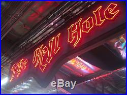 Vintage 1980's THE HELL HOLE Neon Sign / Ultimate man-Cave Collectable! Huge