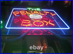 Vintage 1980's THE PENALTY BOX Neon SIGN Hockey Vintage Sports